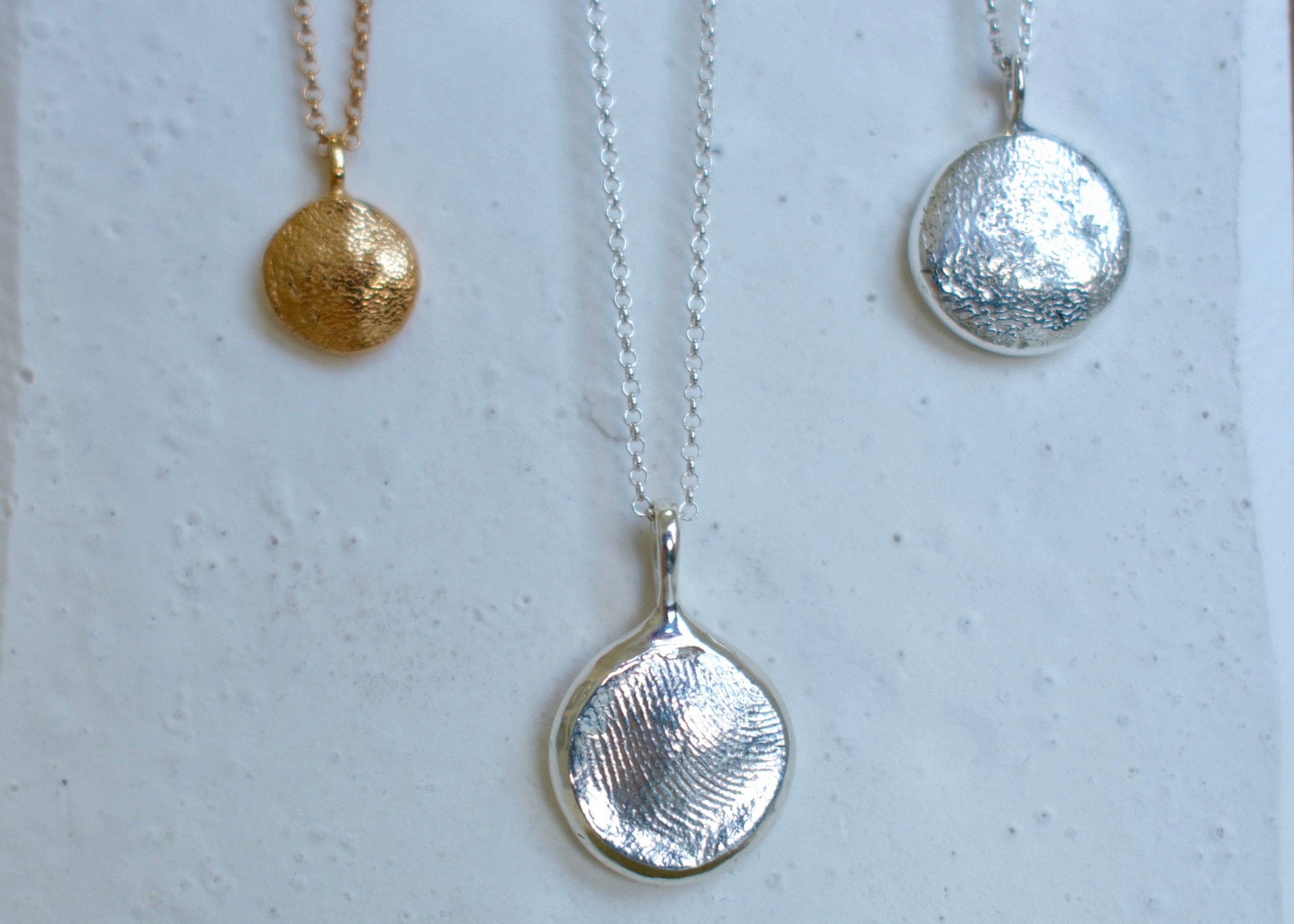 Fingerprint jewellery pendant