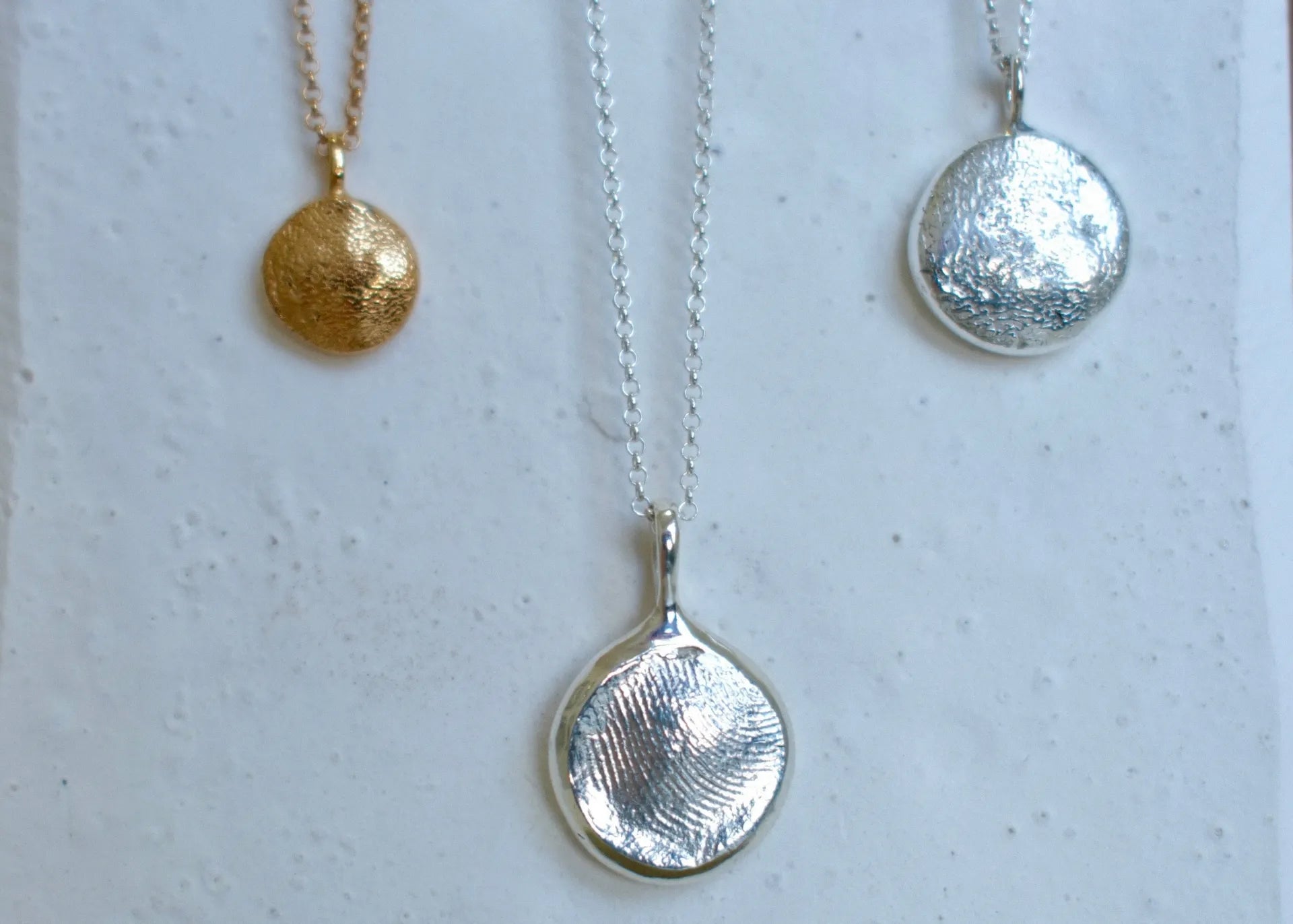 Fingerprint jewellery pendant