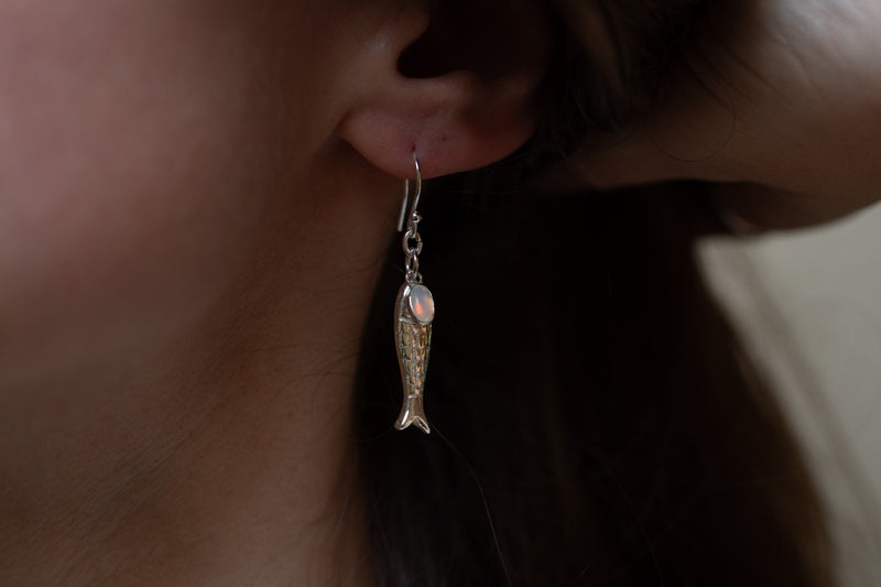Lucky Fish Drop Earrings