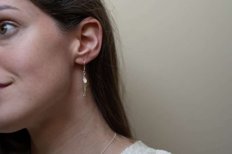 Lucky Fish Drop Earrings